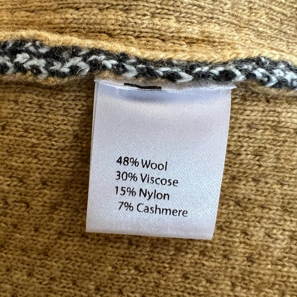 Bartolini Cashmere/Wool Blend Plaid Open Front Hooded Cardigan Sweater - Picture 10 of 14